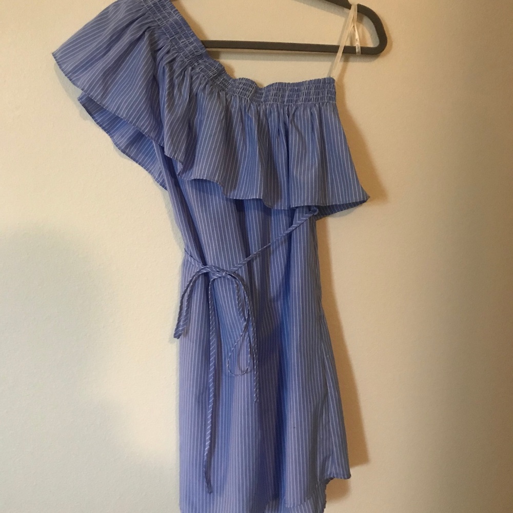 Sweet Wanderer PREPPY BLUE STRIPED DRESS
